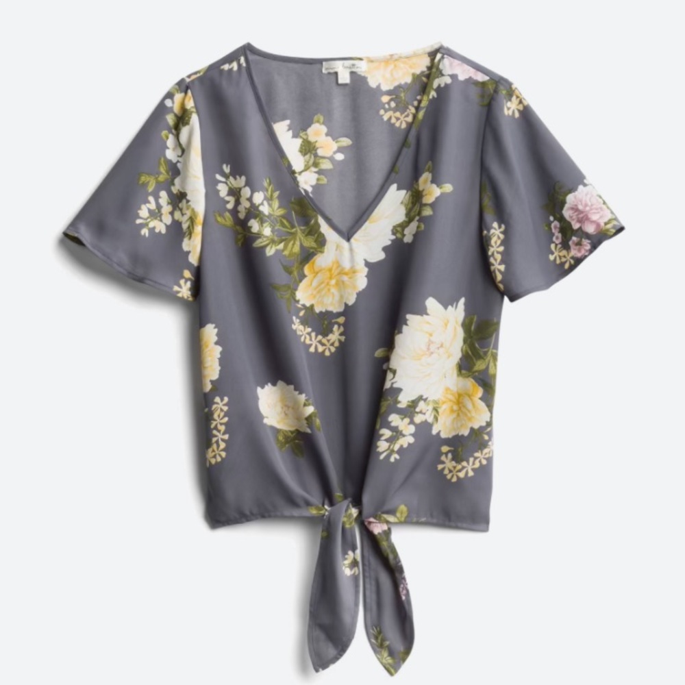 NINE BRITTON | Arella Tie Front Blouse - NEW!